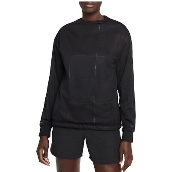 NWOT Women's Nike Storm-Fit Black Long Sleeve Windbreaker Pullover Jacket Medium - Picture 4 of 14